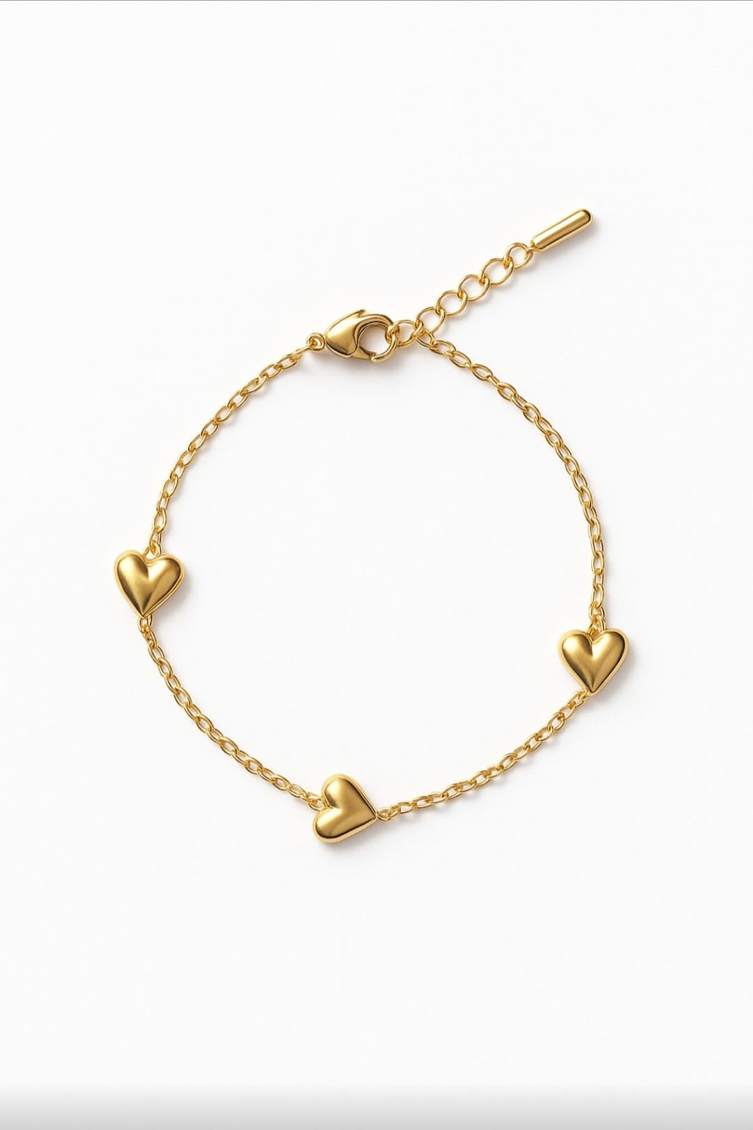 Hartjes armband goud