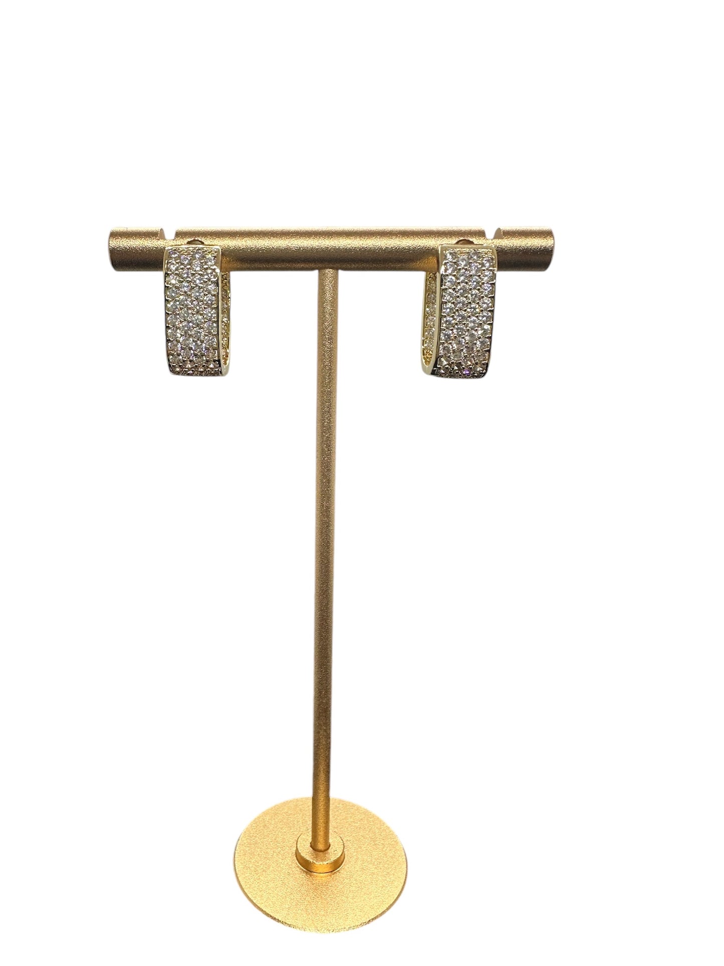 Oorbellen goud met steentjes
