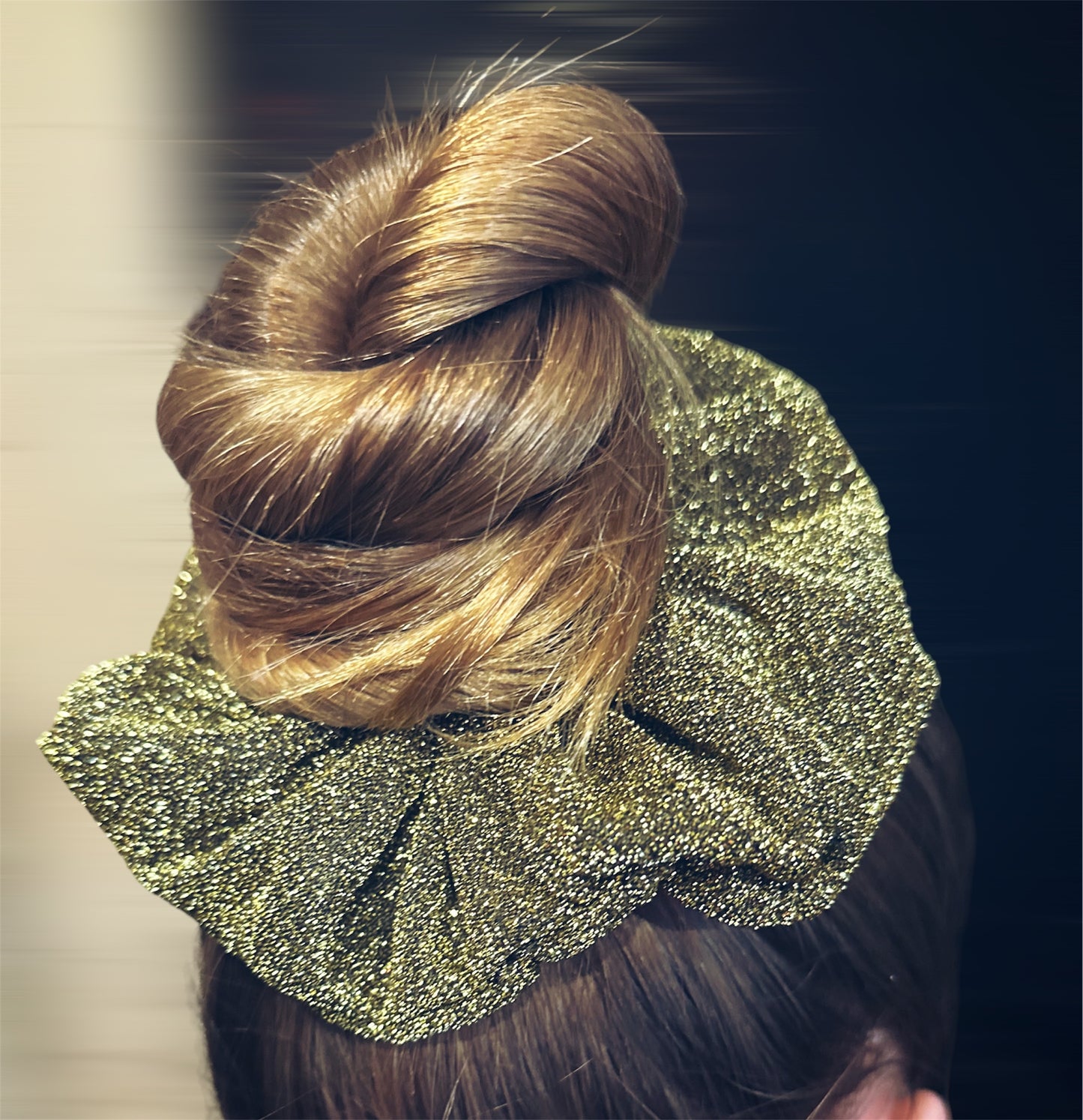 Scrunchie goud met glitter standaard