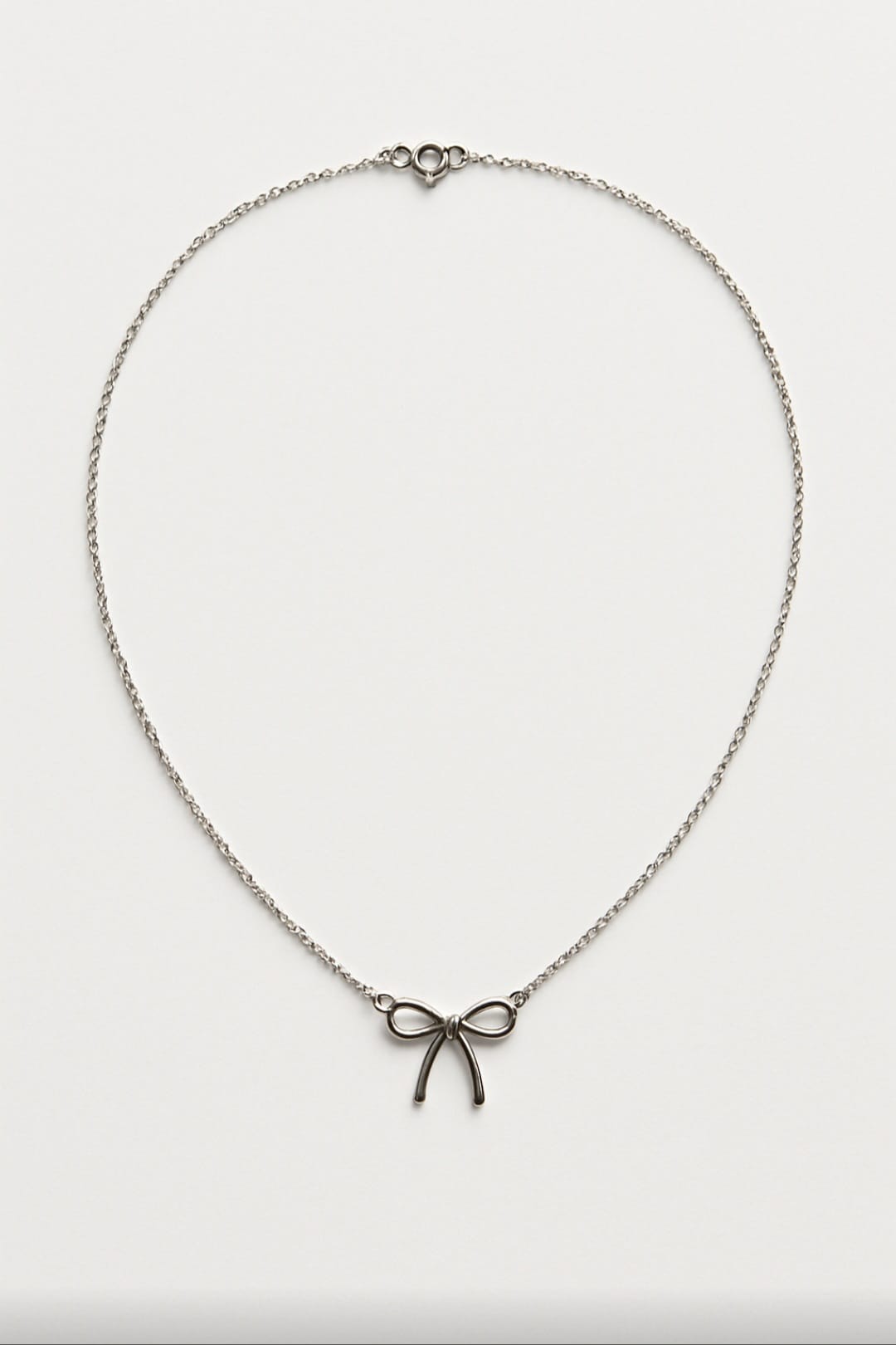 Ketting met strik zilver