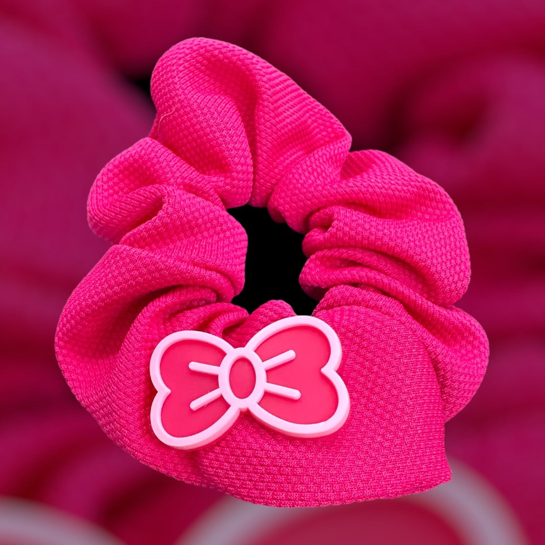 Scrunchie roze met strik