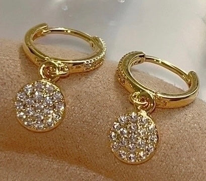 Oorbellen rond met steentjes